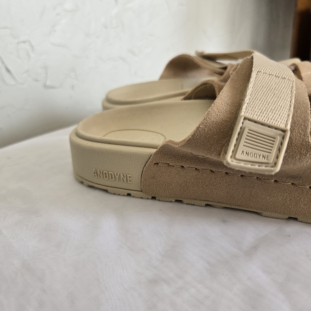 Anodyne Tan Adjustable Two Strap Sandal - Picture 7 of 13